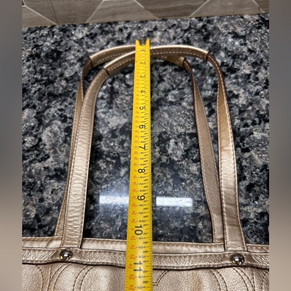 COACH Authentic Gold Leather Multifunction Tote Large Overnight Bag F18878 - Picture 15 of 16